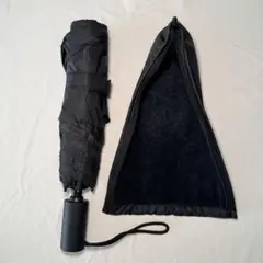 セブンイレブン 自動開閉折りたたみ傘 吸水傘袋付 55cm 黒傘 軽量自動開閉