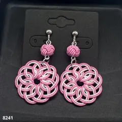 ハンドメイド【水引】イヤリング　ピンク