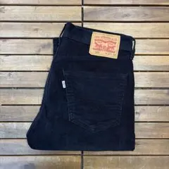 Levi’s 505 ストレッチ ブラック コーデュロイ パンツ W32 L32