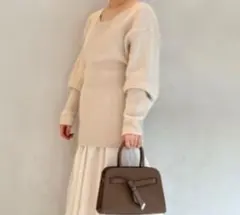 新品　Snidel　スナイデル　ニット　ベージュ　【F】ウール混　着回し◎ 無地