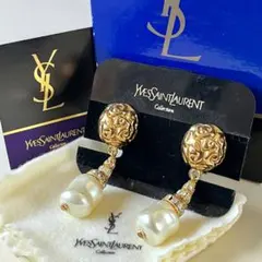 美品✨イヴサンローラン イヤリング パール スィング ラウンド ゴールドのサムネイル