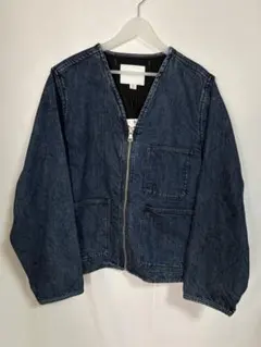 未使用 ZARA ノーカラー デニムジャケット