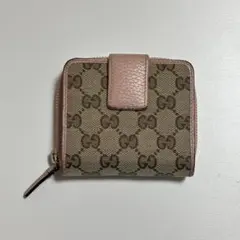 い*中様 GUCCI レディース 財布 二つ折り ピンク