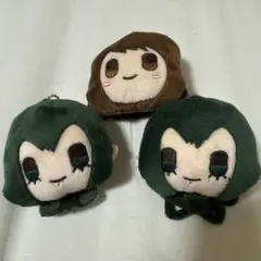 僕のヒーローアカデミア　ぬいぐるみキーホルダー　 麗日お茶子　蛙吹梅雨　ダイソー