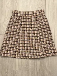 Rirandture ツイードチェックショートパンツ ピンク XS