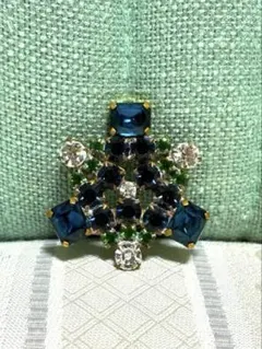 ④★チェコガラスボタン・ヴィンテージ・グリーン系・ブルー系・ブローチにも♪大きめ