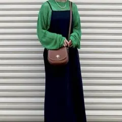 ポンチバックスリット ロング キャミワンピース