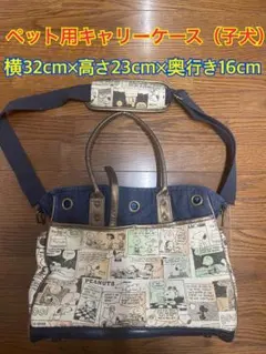 スヌーピー柄　ペットキャリーバッグ 小型犬　ドッグキャリー