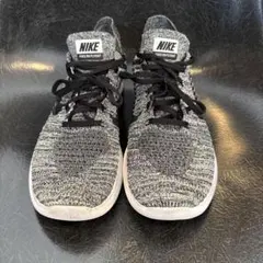 【中古 28.5cm】NIKE FREE RN FLYKNIT ブラック/グレー