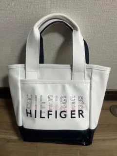 HILFIGER ホワイト ネイビー バッグ