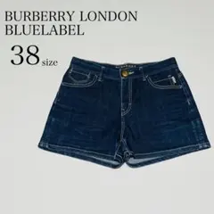 バーバリーロンドン ブルーレーベル デニムホットパンツ ノバチェック 38