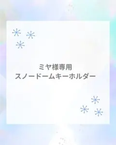 ミヤ様専用　スノードームキーホルダー
