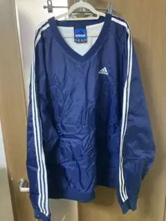 adidas ナイロンプルオーバーネイビー 2XL