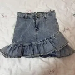 インナーパンツ付き　デニムスカート