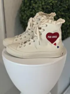 ピンクハウスロゴハイカットスニーカーMILKジェーンマープルコンバース