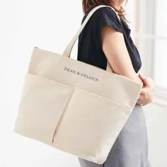 DEAN & DELUCA 『保冷機能付きコットン素材のロゴトートバッグ』