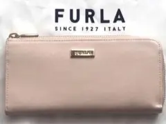 FURLA ピンク 長財布　美品　L字ファスナー　ロングウォレット