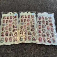 ラブブ ボンボンドロップシール　3枚セット 3Dシール ぷくぷくシール らぶぶ