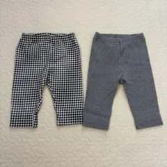 80cm UNIQLO 7分丈レギンス　リラックスフィット 2点セット