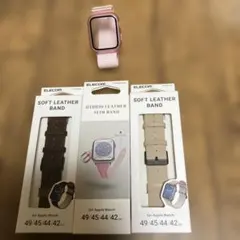 新品　49/45/44/42 アップルウォッチベルトレザーバンド（４個セット）