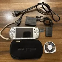 SONY PSP 3000 シルバー 本体 ACアダプター バッテリー付き