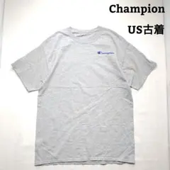US古着アメリカ古着 チャンピオン グレー 半袖Tシャツ 刺繍ロゴ ワンポイント
