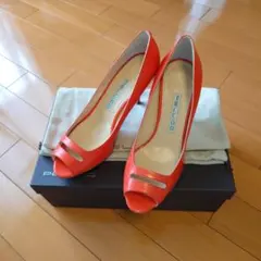 【新品】PELLICO ペリーコ オープントゥパンプス 35 1/2 オレンジのサムネイル