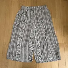 M【UNIQLO リラコ】グレー ペイズリー柄