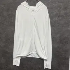 UNIQLO エアリズム メッシュパーカー 長袖 ホワイト UVケア M