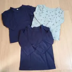 ベビー服 ロンT ネイビー2枚／グリーン1枚 ☆3枚セット☆ 80㎝   271