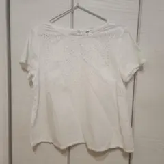OLD NAVY 刺繍入り半袖シャツ XS ホワイトのサムネイル