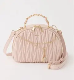 Nice claup キルティングハーフムーンミニバッグ ショルダーバッグ