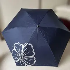 mabu 晴雨兼用 折りたたみ傘 花柄 ネイビー　ジャンプ式のサムネイル