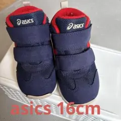 asics ベビーシューズ ネイビー/レッド 16.0 cm