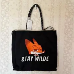 しまむら　ズートピア　ニック　黒　トート　バッグ　ディズニー