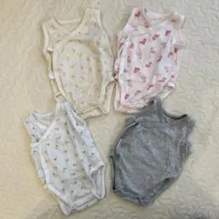 ユニクロ ベビータンクトップ肌着4点セット 60サイズ 前開き ボディスーツ