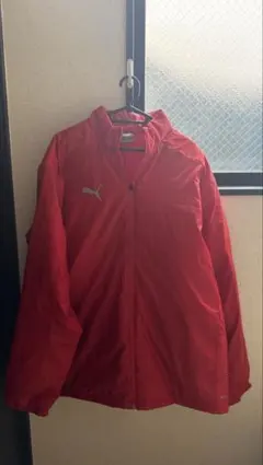PUMA レッド ナイロンジャケット 2XL