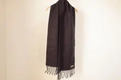 Scotland製　カシミヤ100% ストール　Blackのサムネイル