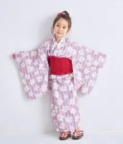 【未使用品】pairmanon 簡単に着れる浴衣 キッズ ピンク