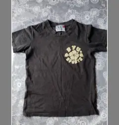 【中古】RYU SPORTS 黒 半袖Tシャツ ハイビスカスデザイン★バックロゴのサムネイル