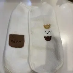 ホワイト 犬服 クマ刺繍付き
