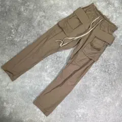 mnml クリーチカーゴパンツ　ダスト【XS】ブラウン　ドローコード