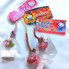 平成レトロ　ハローキティ ご当地　青森　根付　ストラップ3個