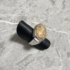 天然石リング ファイアアゲート 強シラーブラックレッド 10*8mm SV925 