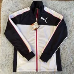 プーマ　トラックジャケット　S　ホワイト×ブラック　ピンク　Y2K