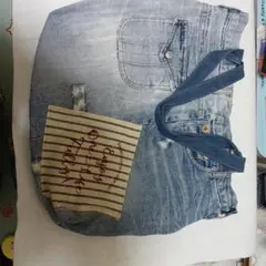 デニムハンドメイドトートバッグ