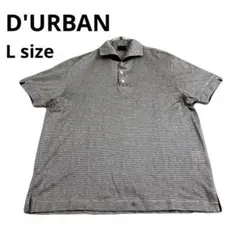 美品　D'URBAN 日本製　メンズ 半袖ポロシャツ 凹凸素材 ボーダー柄のサムネイル