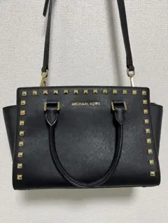 MICHAEL KORS スタッズ ブラック ショルダーバッグ