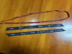 Dior ロゴ入りリボン 赤 黒 2色セット