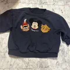 保育園　幼稚園　Disney 100 ミッキー トレーナー 90 紺色　長袖